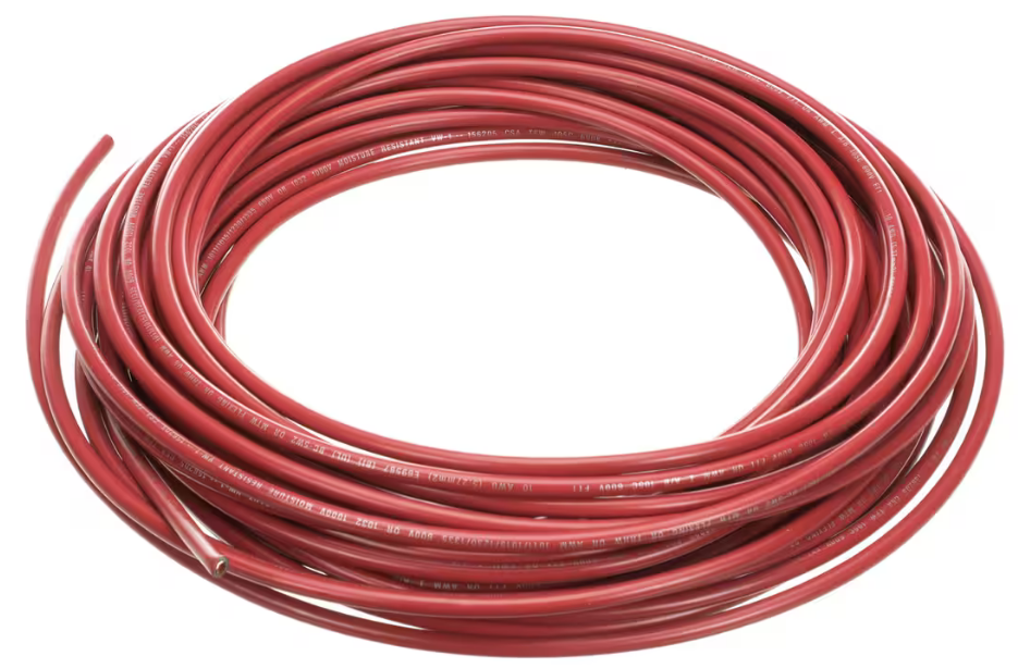 Jackson 6145-104-08-00 WIRE, 10 GAUGE, RED