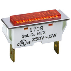 Generic ASC 3870-2111 LIGHT AMBER 1 1/4X5/16 250V RECTANGLE