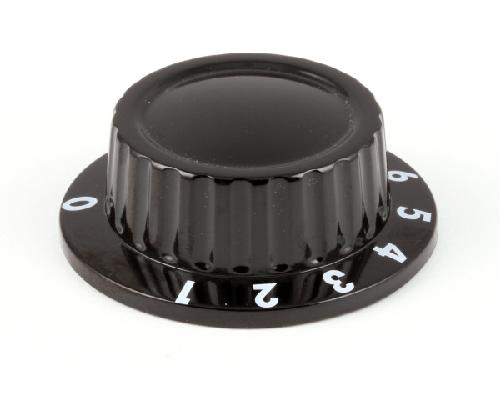 APW Wyott 2R-56505 KNOB, BLACK PLAIN (1 TO 10)