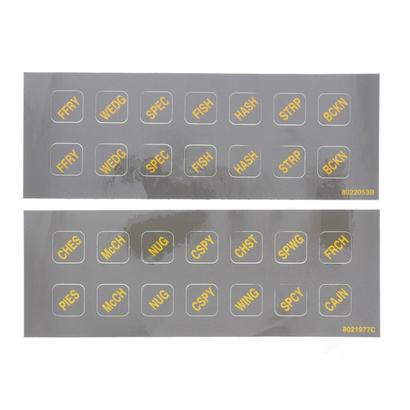 Frymaster 8261984 >>> SUB TO 8022986 | DECALS (STICKERS FOR MULTI-FUNTIONAL TIMER)