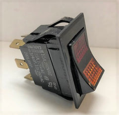 Generic ASC 3880-2314 SWITCH 15A125V ON/OFF/ON AMBER/RED LIGHTED ROCKER